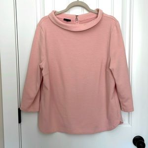 Talbots roll neck 3/4 sleeve pink top Size XL